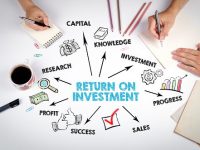 Return on Investment Concept. The meeting at the white office table